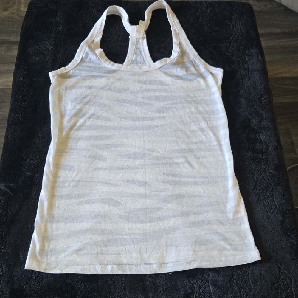 White Sleeveless Racerback Tank Top